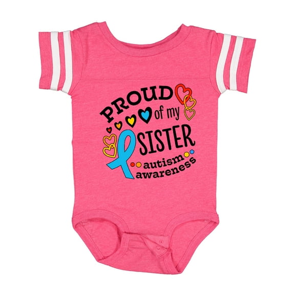 Inktastic Proud of My Sister Autism Awareness Boys or Girls Baby Bodysuit