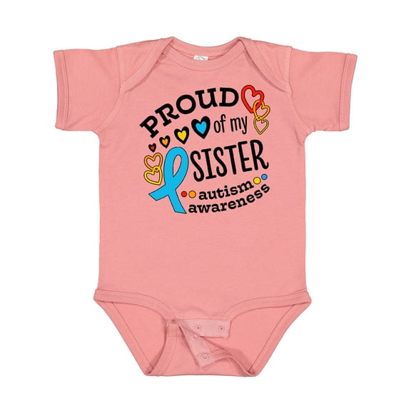 Inktastic Proud of My Sister Autism Awareness Boys or Girls Baby Bodysuit