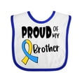 thumbnail image 1 of Inktastic Proud of my Brother Down Syndrome Awareness Boys or Girls Baby Bib, 1 of 4
