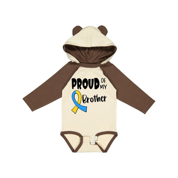 Inktastic Proud of my Brother Down Syndrome Awareness Boys or Girls Long Sleeve Baby Bodysuit