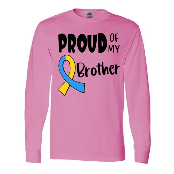 Inktastic Proud of my Brother Down Syndrome Awareness Long Sleeve T-Shirt