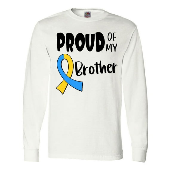 Inktastic Proud of my Brother Down Syndrome Awareness Long Sleeve T-Shirt