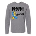 thumbnail image 1 of Inktastic Proud of my Brother Down Syndrome Awareness Long Sleeve T-Shirt, 1 of 5