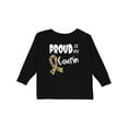 thumbnail image 1 of Inktastic Proud of my Cousin Autism Awareness Puzzle Piece Ribbon Boys or Girls Long Sleeve Toddler T-Shirt, 1 of 5