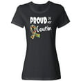 thumbnail image 1 of Inktastic Proud of my Cousin Autism Awareness Puzzle Piece Ribbon Women's T-Shirt, 1 of 5
