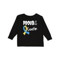 thumbnail image 1 of Inktastic Proud of my Cousin Down Syndrome Awareness Boys or Girls Long Sleeve Toddler T-Shirt, 1 of 5