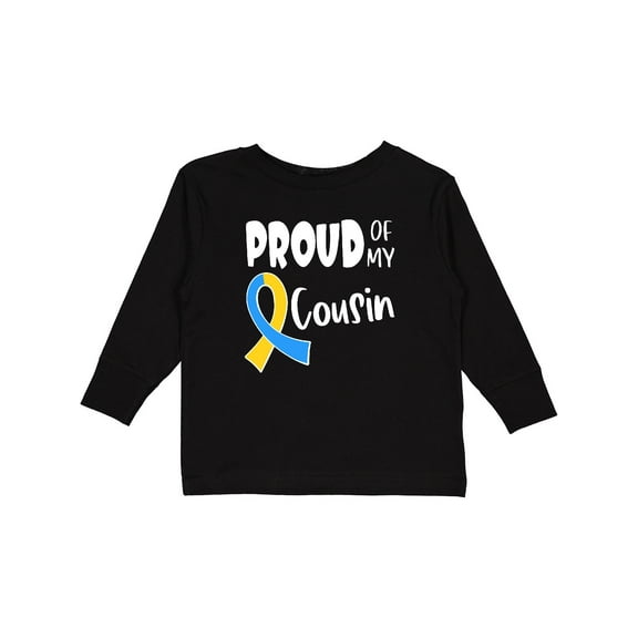 Inktastic Proud of my Cousin Down Syndrome Awareness Boys or Girls Long Sleeve Toddler T-Shirt