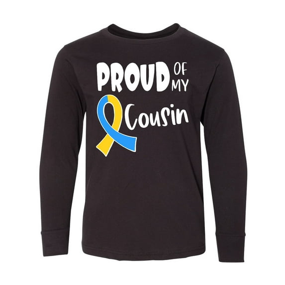Inktastic Proud of my Cousin Down Syndrome Awareness Long Sleeve Youth T-Shirt