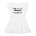 thumbnail image 1 of Inktastic Proud to Be Who I Am Black History Month Girls Baby Dress, 1 of 5