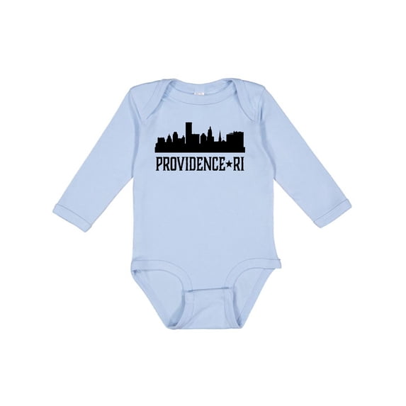 Inktastic Providence Rhode Island City Skyline Boys or Girls Long Sleeve Baby Bodysuit