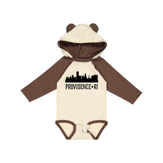 Inktastic Providence Rhode Island City Skyline Boys or Girls Long Sleeve Baby Bodysuit