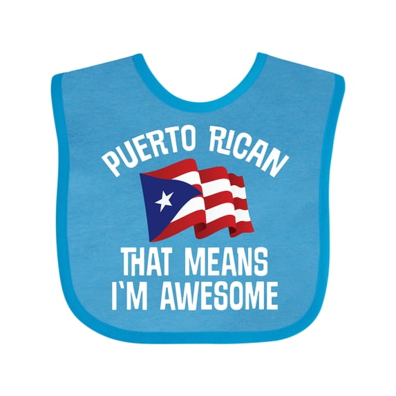 Inktastic Puerto Rican Awesome Boys or Girls Baby Bib