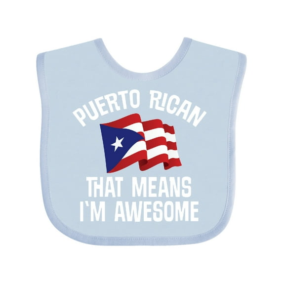 Inktastic Puerto Rican Awesome Boys or Girls Baby Bib