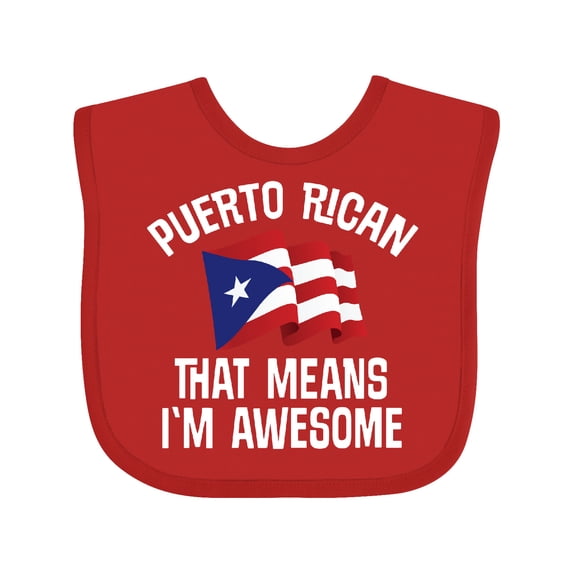 Inktastic Puerto Rican Awesome Boys or Girls Baby Bib