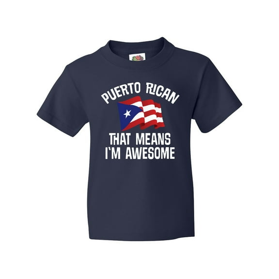 Inktastic Puerto Rican Awesome Youth T-Shirt