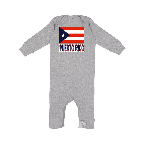 Inktastic Puerto Rico Flag & Name Baby Romper Coveralls