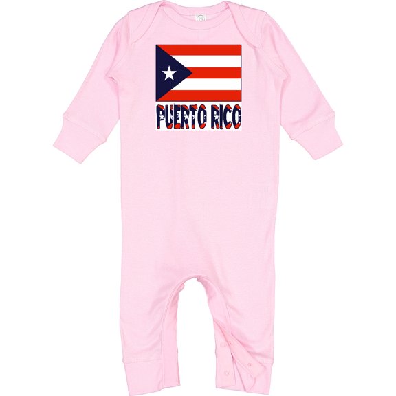 Inktastic Puerto Rico Flag & Name Baby Romper Coveralls