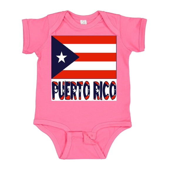 Inktastic Puerto Rico Flag & Name Boys or Girls Baby Bodysuit