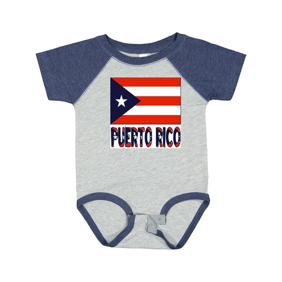 Inktastic Puerto Rico Flag & Name Boys or Girls Baby Bodysuit