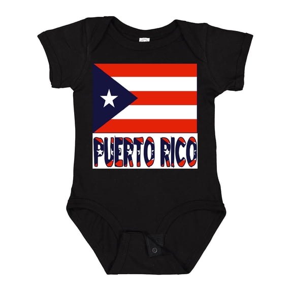 Inktastic Puerto Rico Flag & Name Boys or Girls Baby Bodysuit
