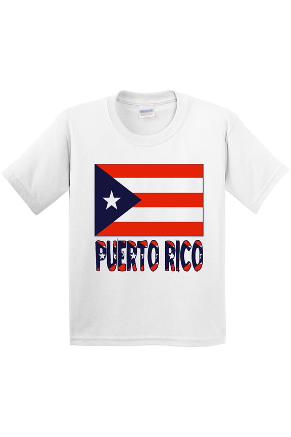 Puerto Rico Flag & Name Youth T-Shirt
