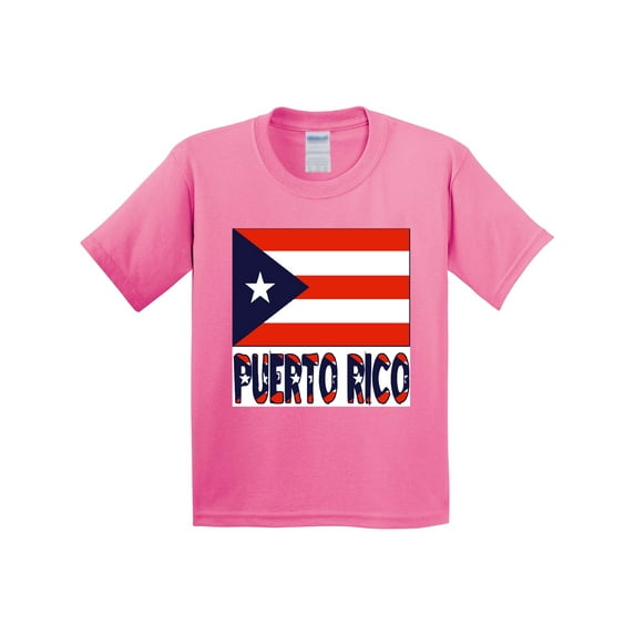 Inktastic Puerto Rico Flag & Name Youth T-Shirt