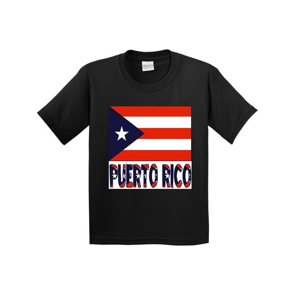 Inktastic Puerto Rico Flag & Name Youth T-Shirt