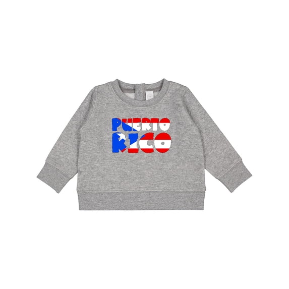 Inktastic Puerto Rico Flag in Text Baby Sweatshirt