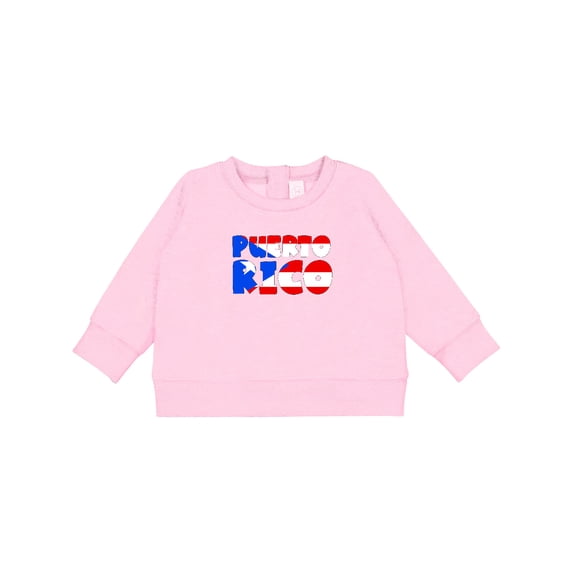 Inktastic Puerto Rico Flag in Text Baby Sweatshirt