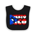 thumbnail image 1 of Inktastic Puerto Rico Flag in Text Boys or Girls Baby Bib, 1 of 4