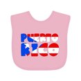 thumbnail image 1 of Inktastic Puerto Rico Flag in Text Boys or Girls Baby Bib, 1 of 4