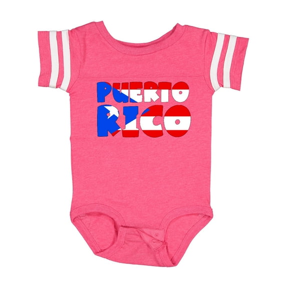 Inktastic Puerto Rico Flag in Text Boys or Girls Baby Bodysuit