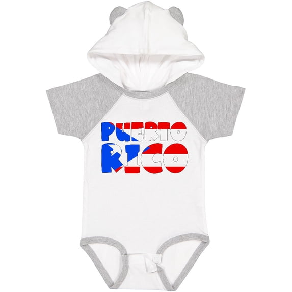 Inktastic Puerto Rico Flag in Text Boys or Girls Baby Bodysuit