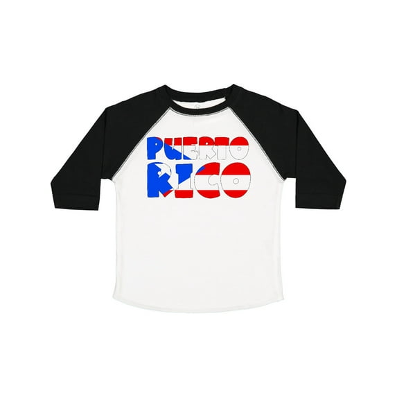 Inktastic Puerto Rico Flag in Text Boys or Girls Toddler T-Shirt
