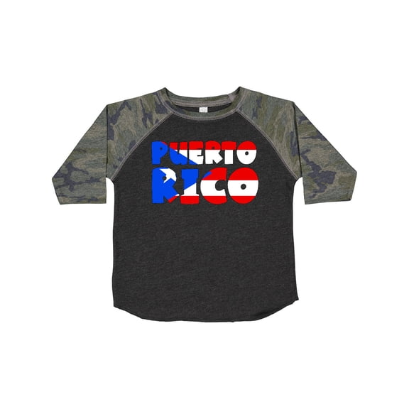 Inktastic Puerto Rico Flag in Text Boys or Girls Toddler T-Shirt