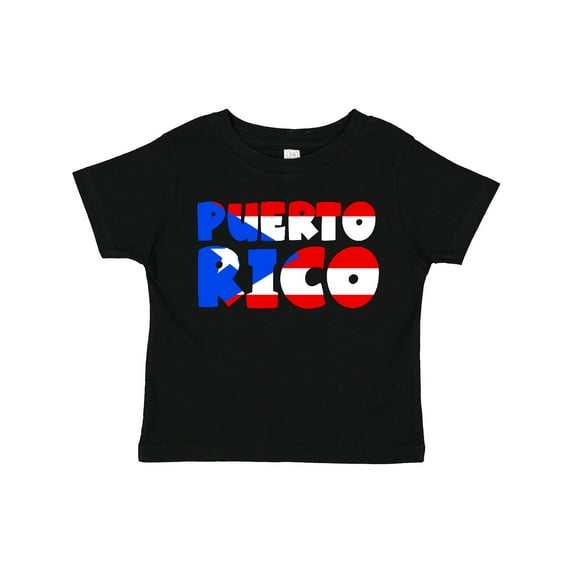 Inktastic Puerto Rico Flag in Text Boys or Girls Toddler T-Shirt