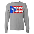 thumbnail image 1 of Inktastic Puerto Rico Flag in Text Long Sleeve T-Shirt, 1 of 5