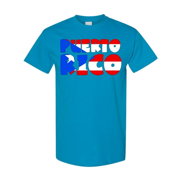Inktastic Puerto Rico Flag in Text T-Shirt