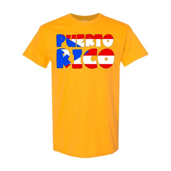 Inktastic Puerto Rico Flag in Text T-Shirt