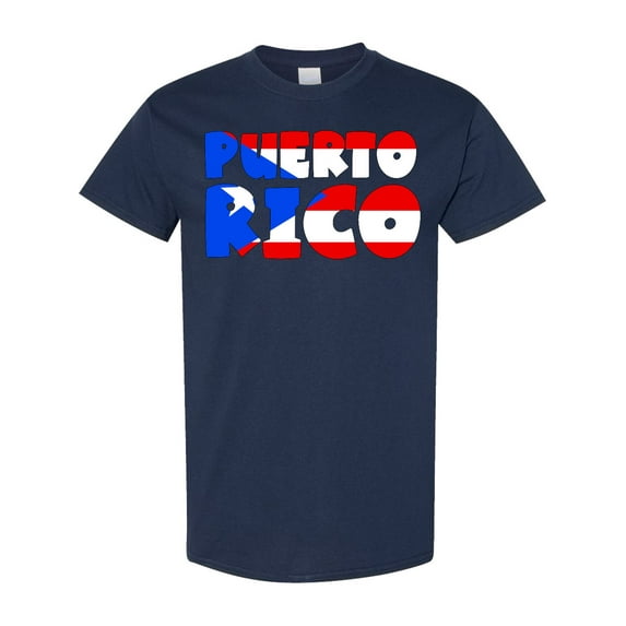Inktastic Puerto Rico Flag in Text T-Shirt