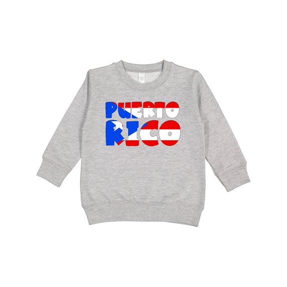 Inktastic Puerto Rico Flag in Text Toddler Sweatshirt