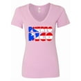 thumbnail image 1 of Inktastic Puerto Rico Flag in Text Women's V-Neck T-Shirt, 1 of 5