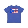 thumbnail image 1 of Inktastic Puerto Rico Flag in Text Youth T-Shirt, 1 of 5