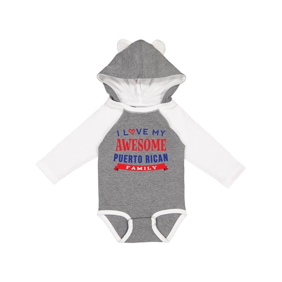 Inktastic Puerto Rico Love My Puerto Rican Family Boys or Girls Long Sleeve Baby Bodysuit