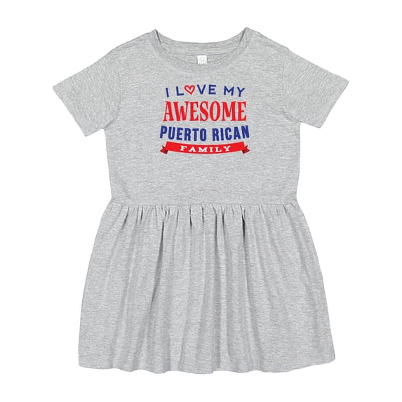 Inktastic Puerto Rico Love My Puerto Rican Family Girls Toddler Dress