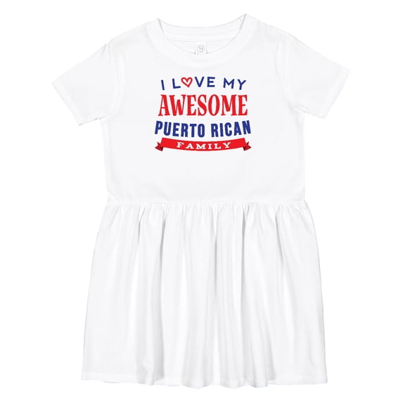 Inktastic Puerto Rico Love My Puerto Rican Family Girls Toddler Dress