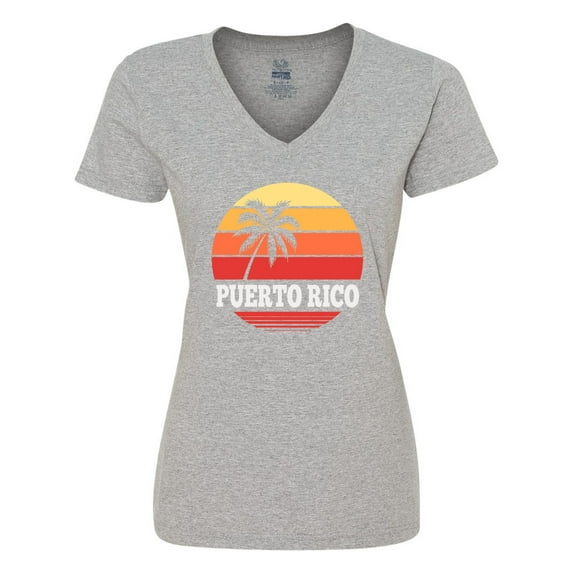 Inktastic Puerto Rico Vacation Cruise Women's V-Neck T-Shirt