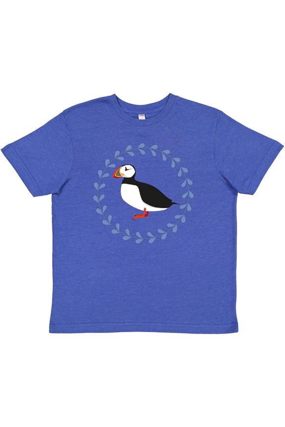 Puffin Bird Wreath Youth T-Shirt
