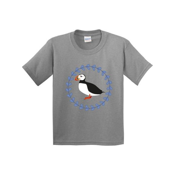 Inktastic Puffin Bird Wreath Youth T-Shirt