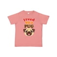thumbnail image 1 of Inktastic Pug Dog Loved by a Pug Boys or Girls Toddler T-Shirt, 1 of 5